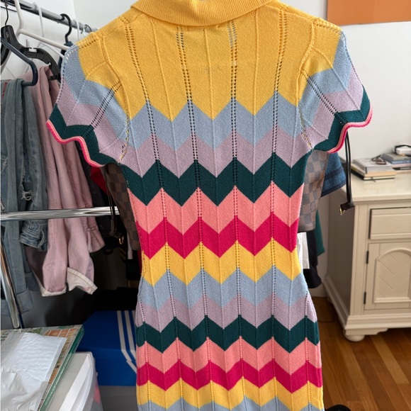 Fashion Nova Vibrant Chevron Mini Dress - Picture 2 of 4